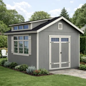 Windemere Wood Storage Shed 10 ft. W x 12 ft. D (Professional Installation Available)